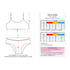 Art. MD2570 - Conjunto bombacha y corpiño nena - Miraggio - Ropa para dormir y estar en casa