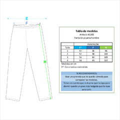 Art. N1200 - Pantalón piyama hombre - Miraggio - Ropa para dormir y estar en casa