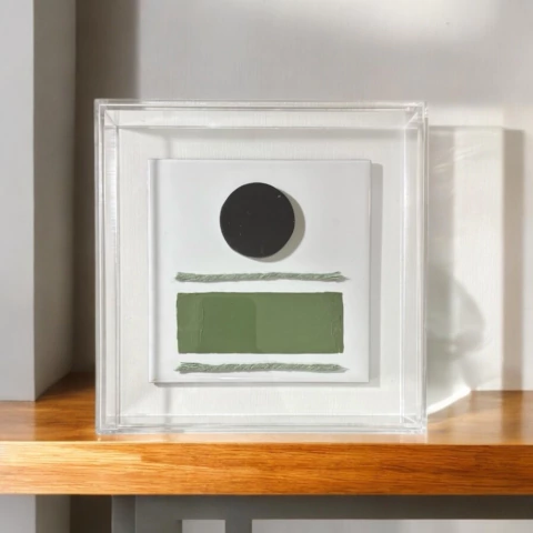 Quadro Acrílico Azule Abstrato Verde - comprar online