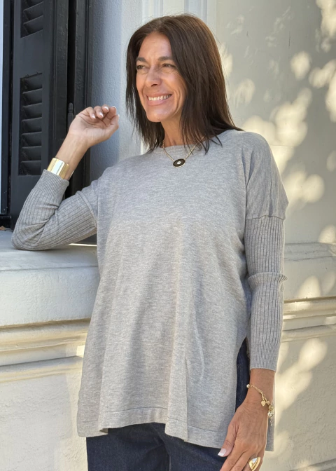 SWEATER MAX GRIS CLARO