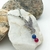 COLLAR COLIBRÍ CON MINERAL ÁGATA FUCSIA Y AZUL - comprar online