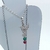 COLLAR COLIBRÍ CON MINERAL ÁGATA FUCSIA Y VERDE en internet
