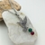 Imagen de COLLAR COLIBRÍ CON MINERAL ÁGATA FUCSIA Y VERDE