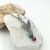 COLLAR COLIBRÍ CON MINERAL ÁGATA FUCSIA Y VERDE
