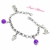 PULSERA FEMINISTA CON ESFERAS VIOLETAS / SE VA A CAER, NO ES NO Y PUÑO FEMINISTA / PU109 - comprar online