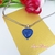 COLLAR CORAZÓN MINERAL AZUL en internet