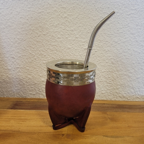 COMBO MATE IMPERIAL CON INTERIOR DE ACERO INOXIDABLE + BOMBILLA PICO DE LORO