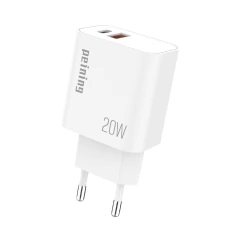 Carregador Peining Carga Turbo 20W 2 Portas Usb e Tipo-C