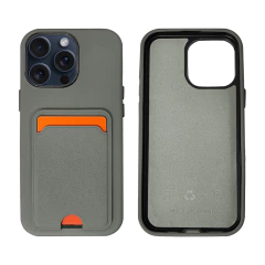 Capinha Textura Couro Porta Cartão para iPhone 15 Pro Max - comprar online