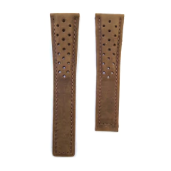 Pulseira para Relógio Tag Heuer 22mm/18mm Camurça Marrom Escuro