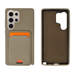 Capinha Textura Couro Porta Cartão para Galaxy S24 Ultra - comprar online