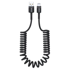 Cabo de Dados para iPhone Resistente Espiral 1.6 metros USB 3.0 Lightning