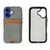 Capinha Textura Couro Porta Cartão para iPhone 16 Premium