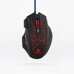 Mouse Gamer E-Sport Peining PEI A7 RGB com fio 7 botões