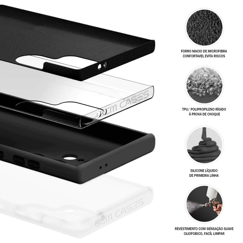 Capinha Celular iPhone A26 Lisa Silicone Aveludado com Proteção Câmera