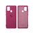 Capinha Celular Galaxy A21S Silicone Cover Aveludado Rosa Hisbisco