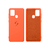 Capinha Celular Galaxy A21S Silicone Cover Aveludado Laranja