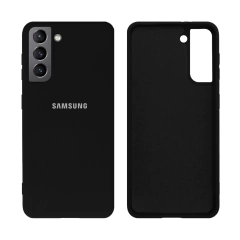 Capinha Celular Galaxy S21 Silicone Cover Aveludado Preto