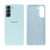 Capinha Celular Galaxy S21 Silicone Cover Aveludado Azul Bebê