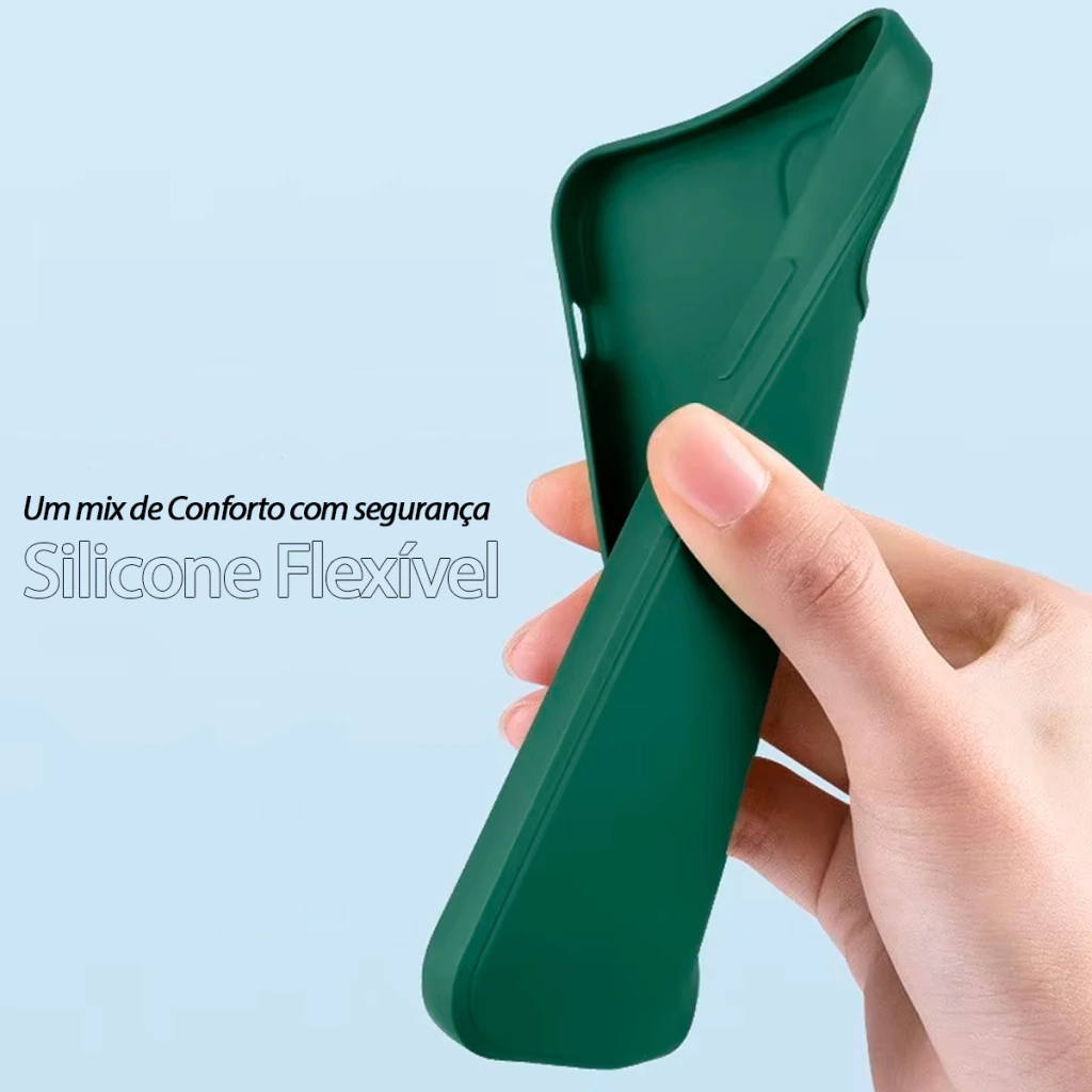 Capinha Celular Galaxy A25 Silicone Silicone Aveludado com Proteção Câmera