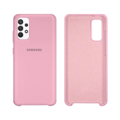 Capinha Celular Galaxy A32 4G Silicone Cover Aveludado Rosa chiclete