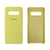 Capinha Celular Silicone Aveludada para Galaxy S10 Plus Amarelo Mostarda