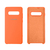 Capinha Celular para Galaxy S10 Silicone Cover Aveludado Laranja