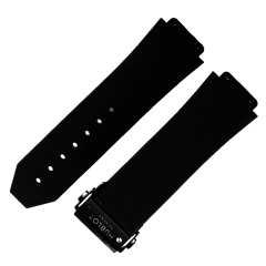 Pulseira Para Relógio Hublot Big Bang Riscadinha Preto com Fecho Preto