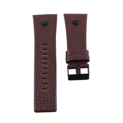 Pulseira Para Relógio Diesel 28mm em couro Marro Completa com Parafuso e Fivela Preta