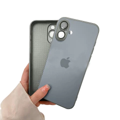 Capa Vidro Fosco Silicone Compatível com iPhone 16 Plus - comprar online