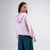 ZIPUP ROUND NECK PINK - tienda online
