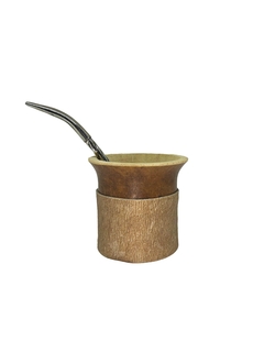 MATE & BOMBILLA ALPACA PICO LORO - Sol de Mayo