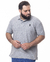 Camisa Polo Plus Size - Cinza Claro