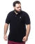 Camisa Polo Plus Size - Preta
