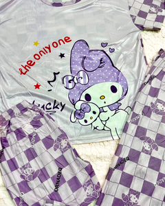 Pijama 3 piezas- KITTY LILA - comprar online