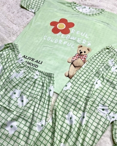 Pijama Importado 3 piezas- TEDDY GREEN - comprar online