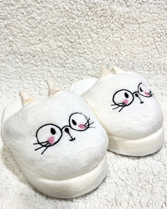 Pantuflon GATITO NERD BLANCO