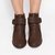 Botas de Velcro - Café Liso