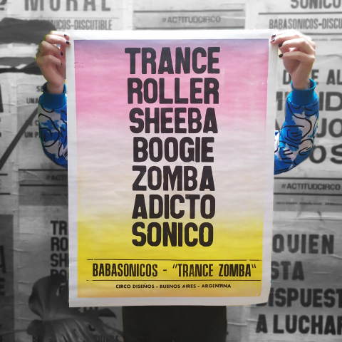 Afiche letterpress "TRANCE.." - comprar online