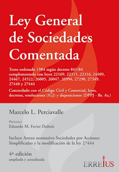 Ley general de Sociedades Comentada - Perciavalle Marcelo Luis - Editorial Erreius