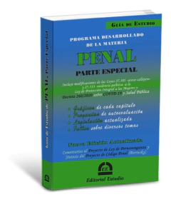 Guia de estudio Derecho Penal Parte Especial - Editorial Estudio