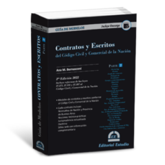 Guia de Modelos Contratos y Escritos del Codigo Civil y Comercial de la Nacion 2 Tomos 2022 - Ana Bernasconi - Editorial Estudio