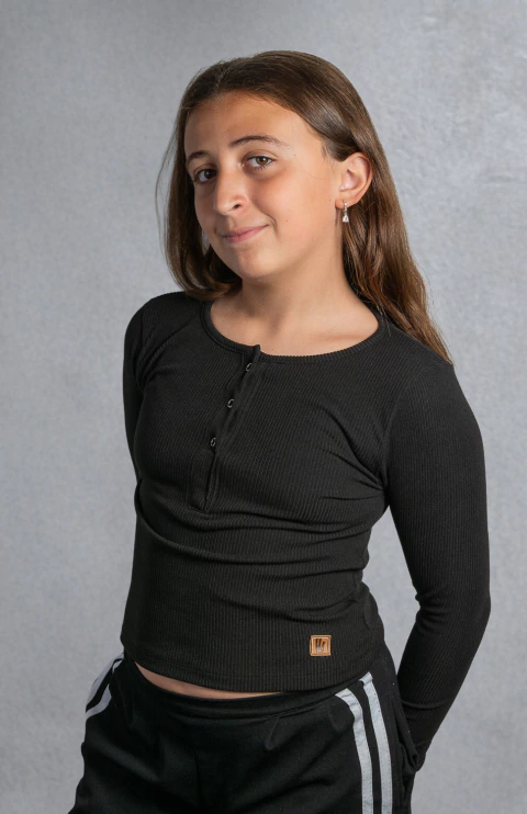 Remera Manga Larga Morley Negra - comprar online