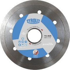 Disco Tyrolit-Premium Diamantado Continuo Ceramica Rustica - 178 Mm - 22.2 Mm Tipo SM