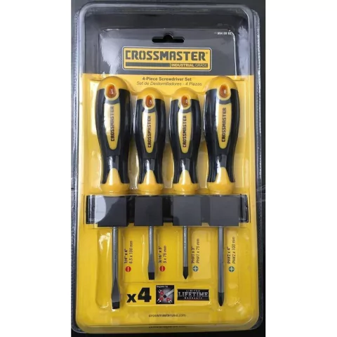 Set Destornilladores Crossmaster Plano Y Phillips 9940992 - 4 Piezas