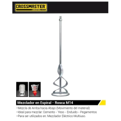 Mezclador Crossmaster Para Construccion En Seco 9932706 - 140 X 600 Mm Enc. M14 - comprar online
