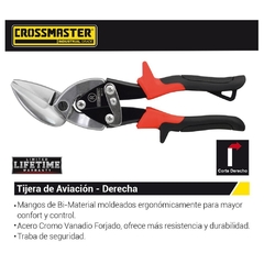 Tijera De Aviacion Crossmaster Derecha 254 Mm 9937820 - 10 " - comprar online