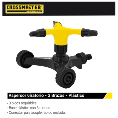 Aspersor Giratorio Para Riego Crossmaster 9937930 - 3 Brazos - comprar online