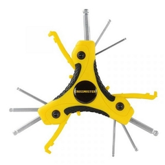 Jgo Llaves Allen Crossmaster Plegab. Tipo T Pulgada Esferica 9942994 - 5/64" A 1/4" - 9 Pzs.