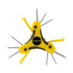 Jgo. Llaves Torx Crossmaster Plegables Tipo T 9943578 - T7 A T30 - 9 Pzs